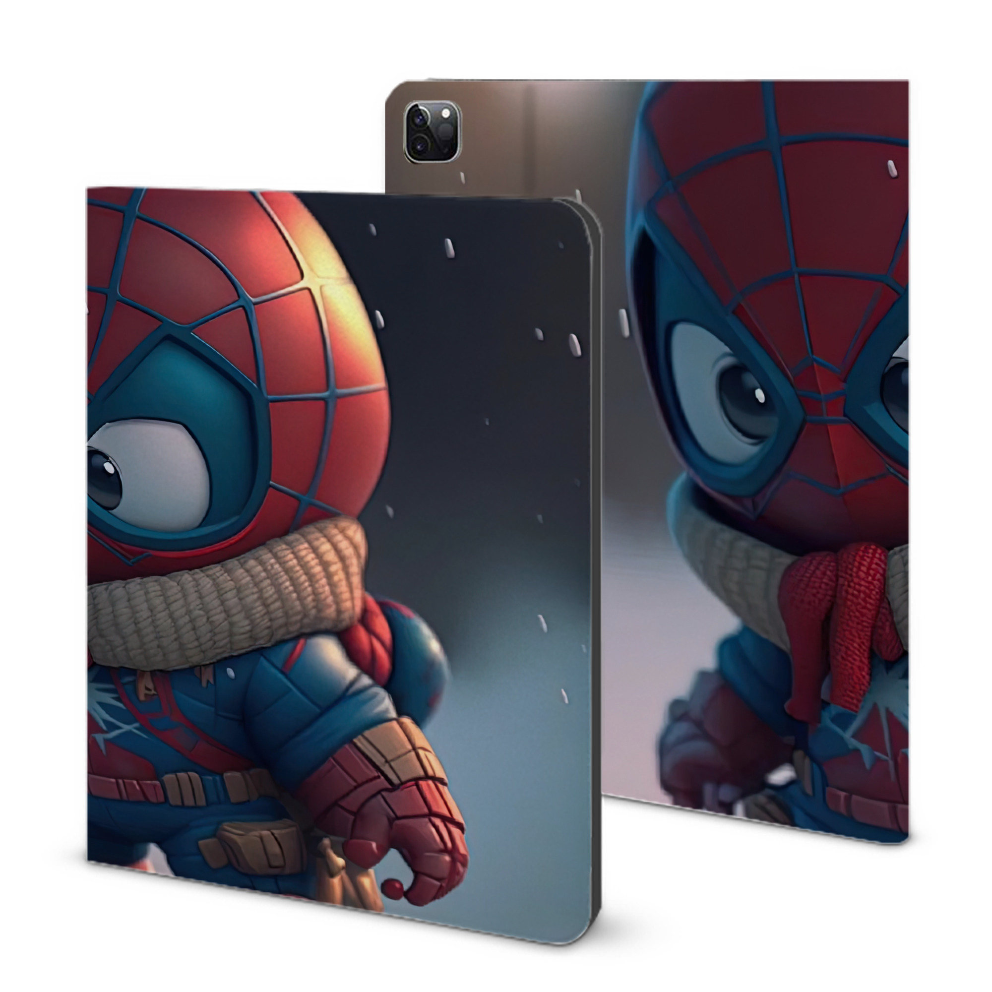 （画像用） Spider Man スパイダーマン IPad ケース ブック型 PUレザー TPU 耐衝撃 軽量 薄型 ペン収納なし 全面保護 IPad 各モデル対応